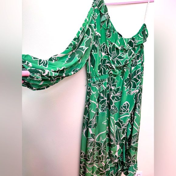 Farm Rio Anthropologie 3X one shoulder ruffle dress - Picture 6 of 13